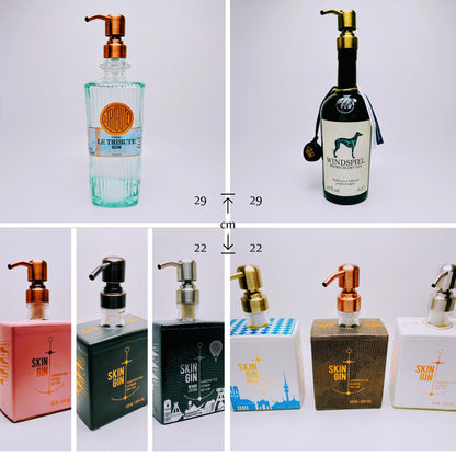 Gin-Seifenspender - Upcycling Pumpspender aus Gin-Flaschen | Nachfüllbar | Nachhaltiges Geschenk für Bad, Küche & Bartpflege | Bad Deko