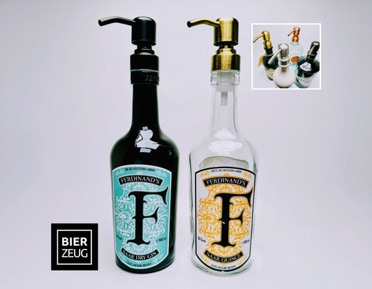 Gin-Seifenspender “Ferdinand“ | Upcycling Pumpspender aus Ferdinands Gin Flasche | Nachfüllbar mit Seife | Bad Deko | Geschenk Mosel