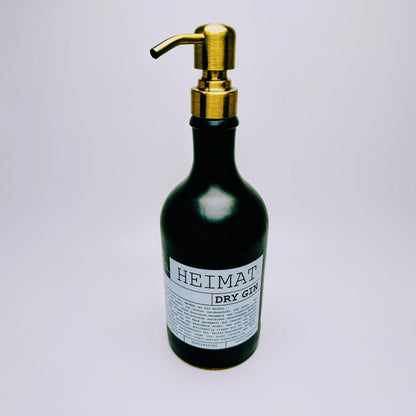 Gin-Seifenspender “Heimat” | Upcycling Pumpspender aus Heimat Gin Flaschen | Nachfüllbar mit Seife, Spüli | Deko Bad Geschenk | 500ml