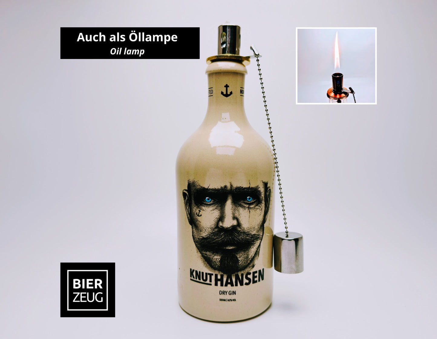 Gin-Seifenspender “Keramik“ | Upcycling Pumpspender aus Steingut-Flaschen | Nachfüllbar mit Seife, Lotion, Shampoo | Bad-Deko Geschenk-Idee
