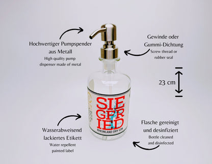 Gin-Seifenspender “Siegfried“ | Upcycling Pumpspender aus Siegfried Gin Flaschen | Nachfüllbar mit Seife etc. | Bad Deko | Geschenk Bonn