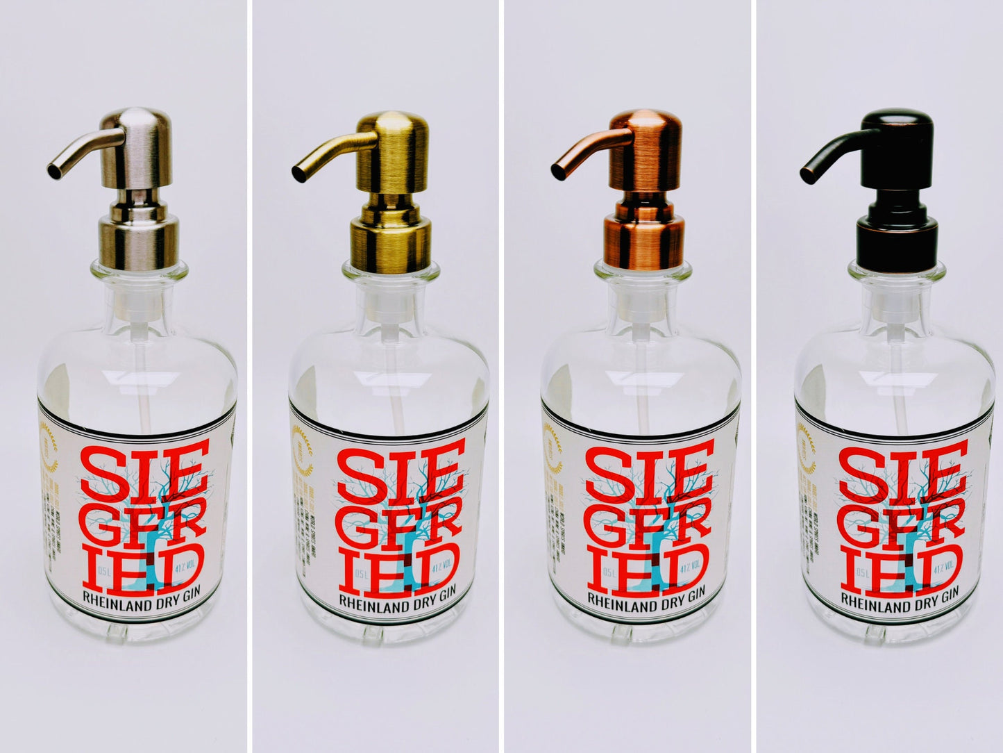 Gin-Seifenspender “Siegfried“ | Upcycling Pumpspender aus Siegfried Gin Flaschen | Nachfüllbar mit Seife etc. | Bad Deko | Geschenk Bonn