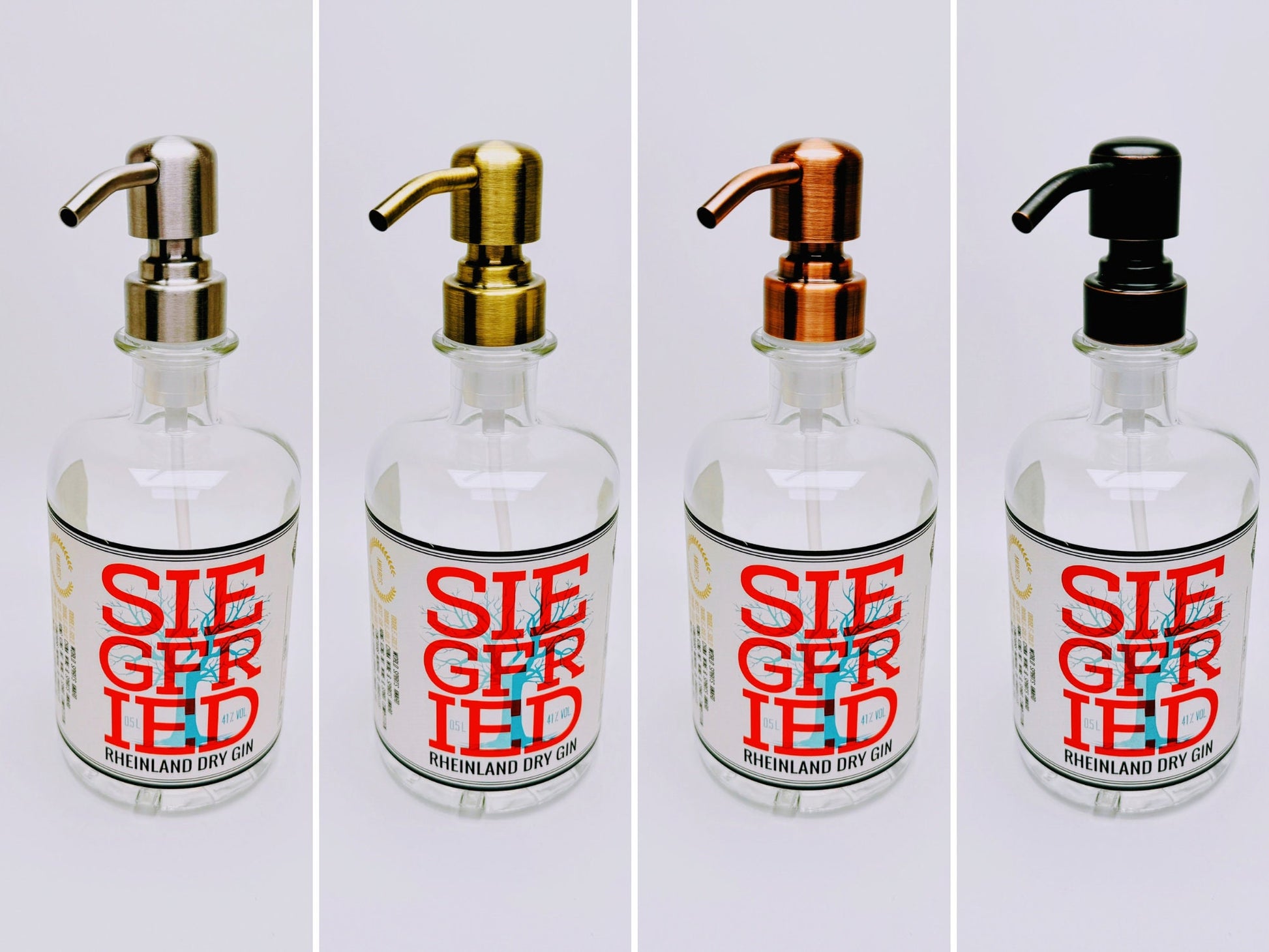 Gin-Seifenspender “Siegfried“ | Upcycling Pumpspender aus Siegfried Gin Flaschen | Nachfüllbar mit Seife etc. | Bad Deko | Geschenk Bonn