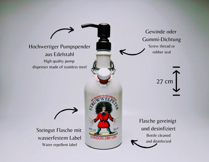 Gin-Seifenspender “Struwwelpeter“ | Upcycling Pumpspender aus Struwwelpeter Gin Flasche | Nachfüllbar Seife | Bad Deko | Geschenk Frankfurt