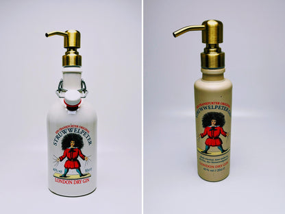 Gin-Seifenspender “Struwwelpeter“ | Upcycling Pumpspender aus Struwwelpeter Gin Flasche | Nachfüllbar Seife | Bad Deko | Geschenk Frankfurt