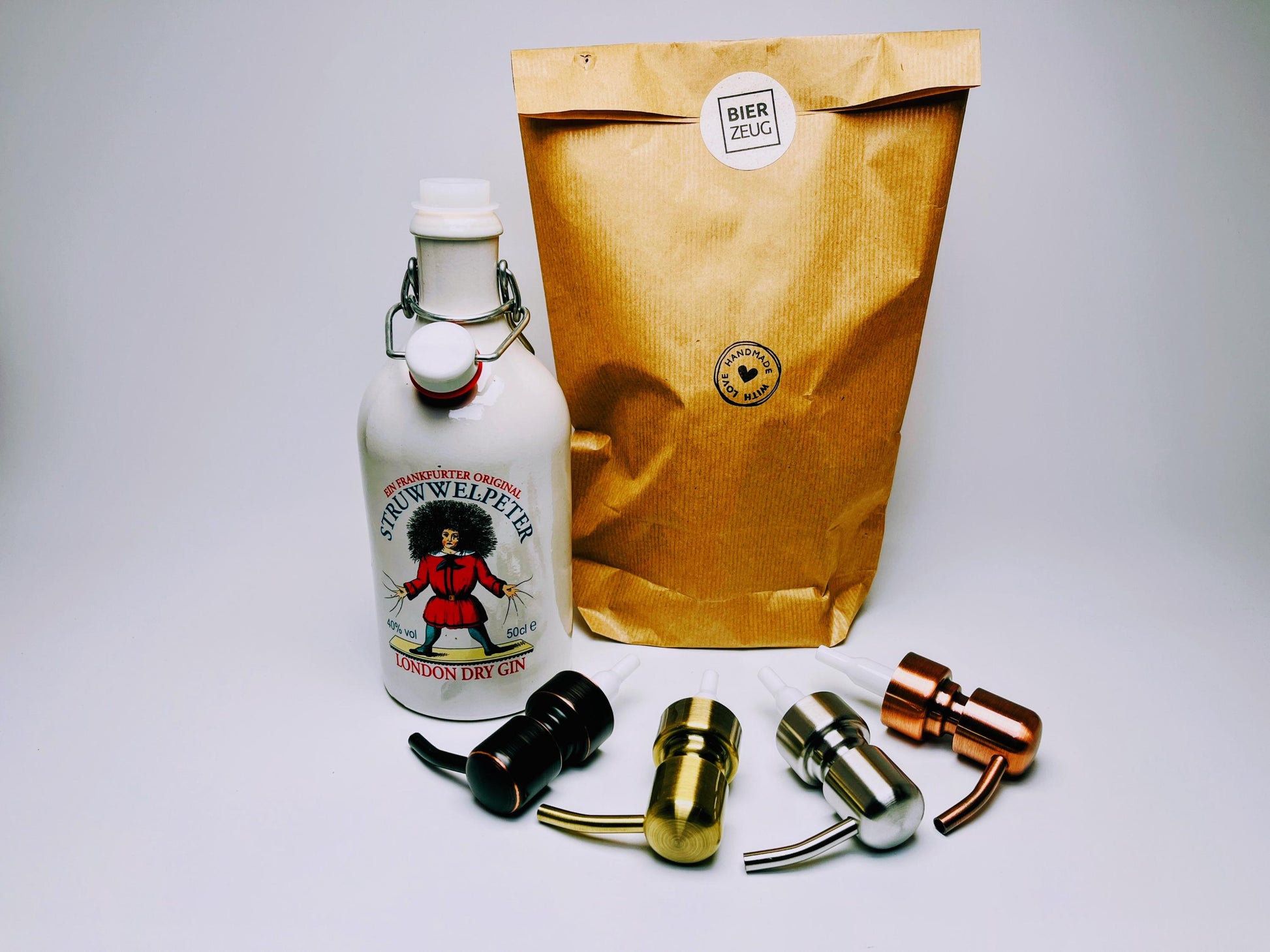 Gin-Seifenspender “Struwwelpeter“ | Upcycling Pumpspender aus Struwwelpeter Gin Flasche | Nachfüllbar Seife | Bad Deko | Geschenk Frankfurt