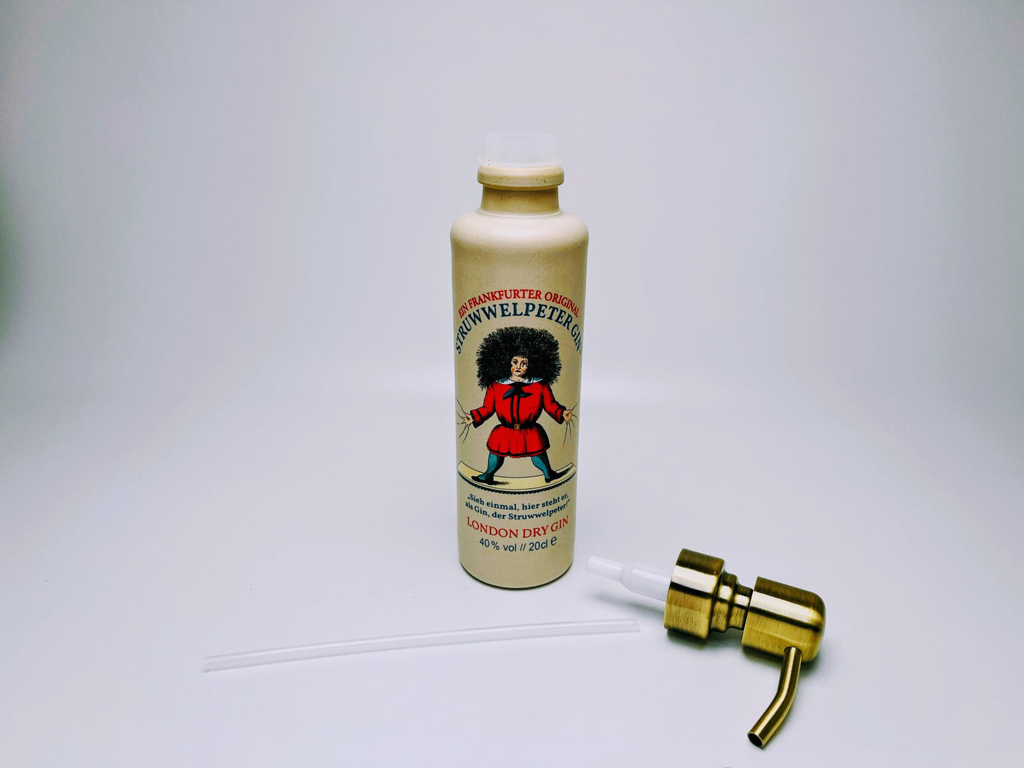 Gin-Seifenspender “Struwwelpeter“ | Upcycling Pumpspender aus Struwwelpeter Gin Flasche | Nachfüllbar Seife | Bad Deko | Geschenk Frankfurt