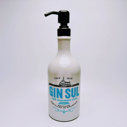 Gin Sul Seifenspender “Sul Spender” | Upcycling Pumpspender aus Gin Sul Flasche | Nachfüllbar | Deko Bad Geschenk Hamburg | 500ml - H:27cm