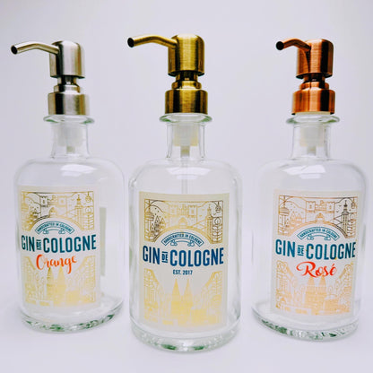 Gin Seifenspender aus echter Ginflasche – Handgemachter nachfüllbarer Pumpspender – Upcycling Seifenspender – Geschenkidee für Gin Liebhaber
