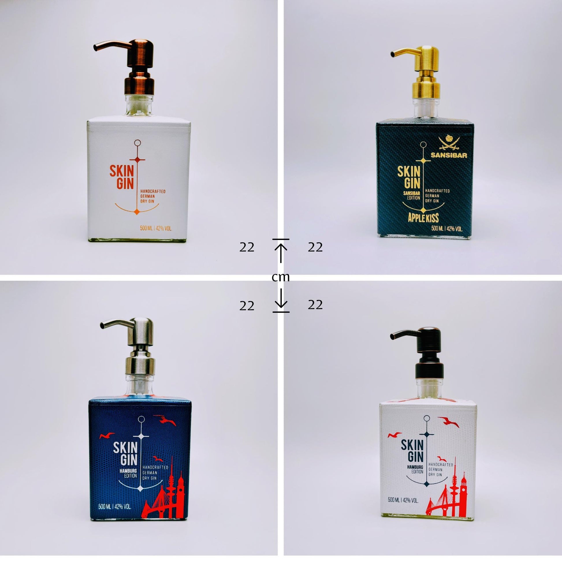 Gin Seifenspender aus echter Ginflasche – Handgemachter nachfüllbarer Pumpspender – Upcycling Seifenspender – Geschenkidee für Gin Liebhaber