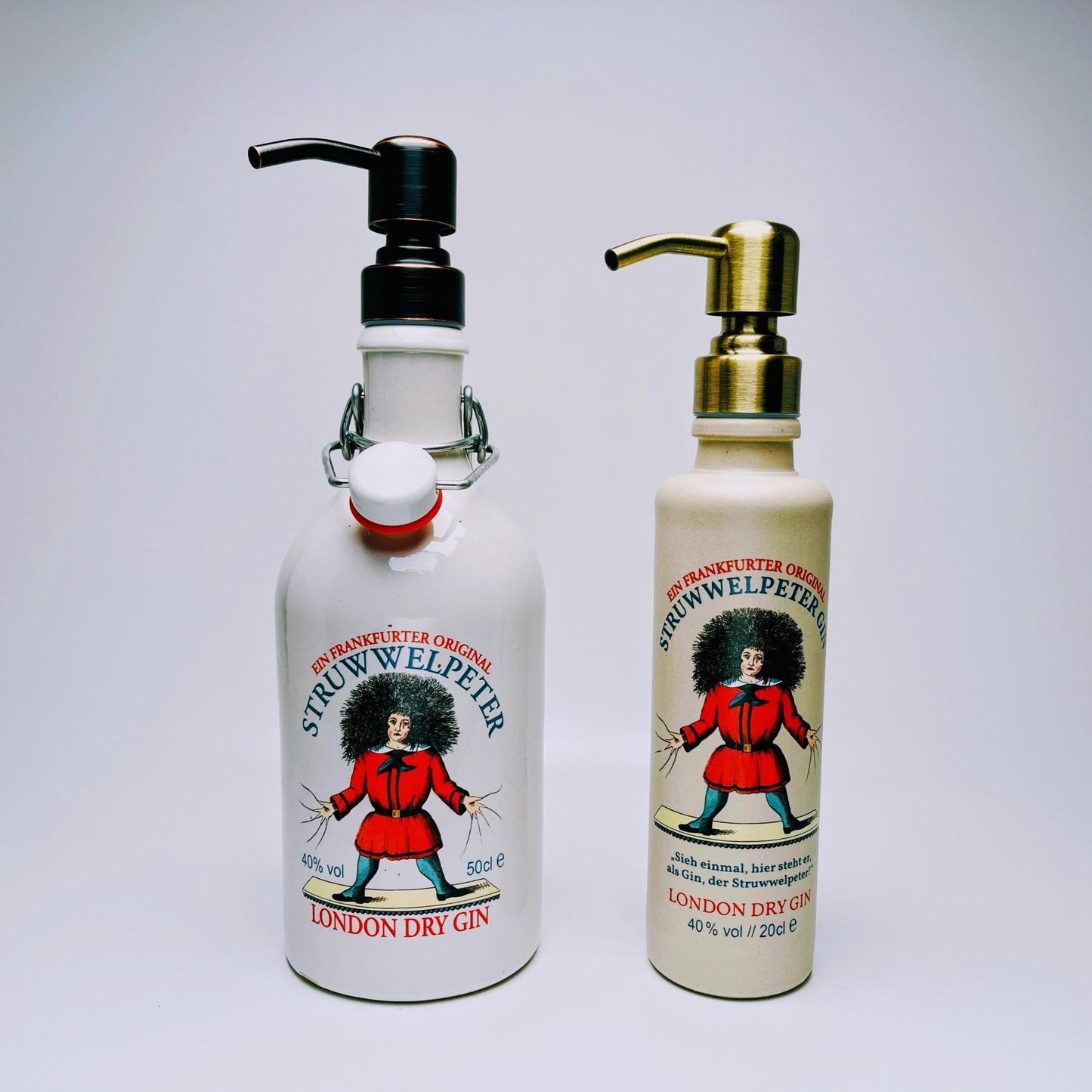 Gin Seifenspender aus echter Ginflasche – Handgemachter nachfüllbarer Pumpspender – Upcycling Seifenspender – Geschenkidee für Gin Liebhaber