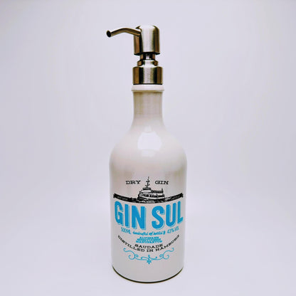 Gin Seifenspender aus echter Ginflasche – Handgemachter nachfüllbarer Pumpspender – Upcycling Seifenspender – Geschenkidee für Gin Liebhaber