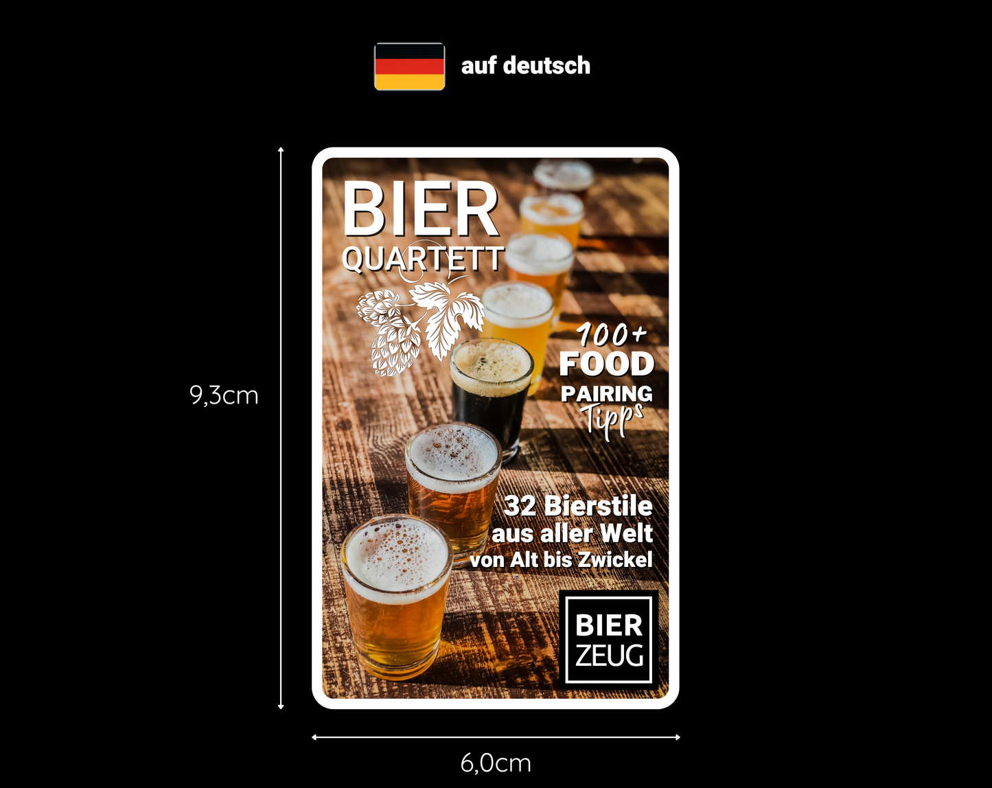 JEU DE CARTES SUR LA BIÈRE | Le jeu éducatif ultime sur la bière avec 32 styles de bières du monde entier | Plus de 100 conseils d'accords mets-bières | Amusant pour 2 à 4 joueurs | Cadeau pour les amateurs de bière