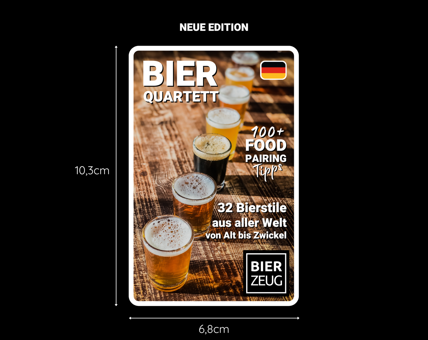 BEER QUARTET | The ultimate beer learning game | 32 beer styles from around the world from Alt to Zwickel | 100+ Food Pairing Tips | 2-4 players