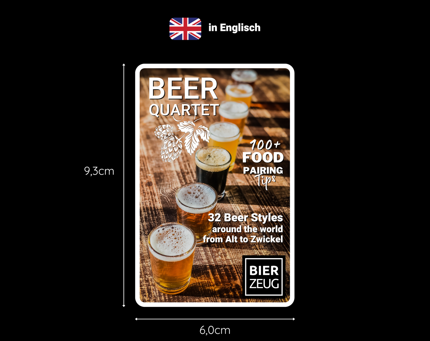 BEER QUARTET | The ultimate beer learning game | 32 beer styles from around the world from Alt to Zwickel | 100+ Food Pairing Tips | 2-4 players