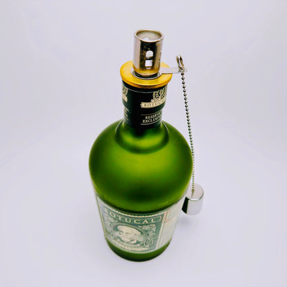 Rum-Öllampe ”Botucal” | Handgemachte Öllampe aus Botucal-Flaschen | Upcycling | Handgemacht | Individuell | Geschenk | Deko | H:23cm - 0,7l