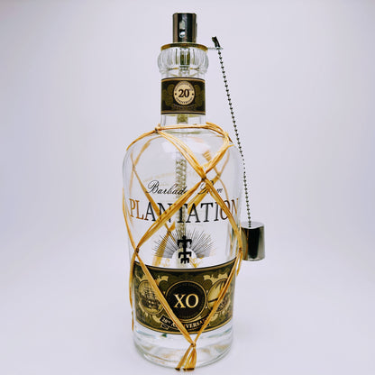 Rum-Öllampe ”Karibikfeuer” | Handgefertigt aus Rum-Flaschen | Stimmungsvolle Beleuchtung für Garten & Balkon | Perfektes Upcycling-Geschenk