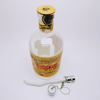 Rum-Öllampe ”Karibikfeuer” | Handgefertigt aus Rum-Flaschen | Stimmungsvolle Beleuchtung für Garten & Balkon | Perfektes Upcycling-Geschenk