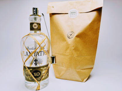 Rum-Öllampe ”Plantation XO 20th Anniversary” | Handgemachte Öllampe aus Rum-Flaschen | Upcycling | Handgemacht | Geschenk | Deko | H:27cm