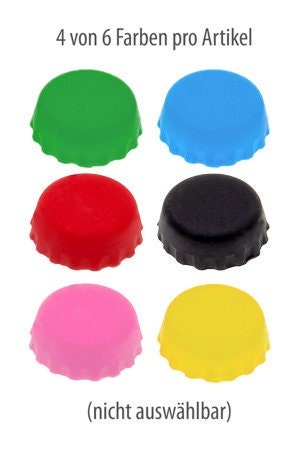 Silikon-Kronkorken "BierBuddys" 4er Set | Wiederverwendbare Flaschenverschlüsse zum Verschließen & Markieren | Spülmaschinenfest, Geschenk