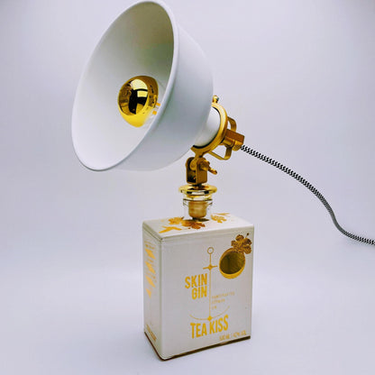 Skin Gin Vintage-Lampe | Handgemachte nachhaltige Tischlampe aus Skin Gin | Einzigartige Geschenkidee | Retro Deko-Licht | Upcycling Leuchte