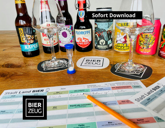 Stadt Land BIER | Kult-Spiel ”Stadt Land Fluss” für Bierliebhaber | Neu aufgelegt für Bier-Enthusiasten | Download als PDF zum Ausdrucken