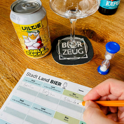 Stadt Land BIER | Kult-Spiel ”Stadt Land Fluss” für Bierliebhaber | Neu aufgelegt für Bier-Enthusiasten | Download als PDF zum Ausdrucken