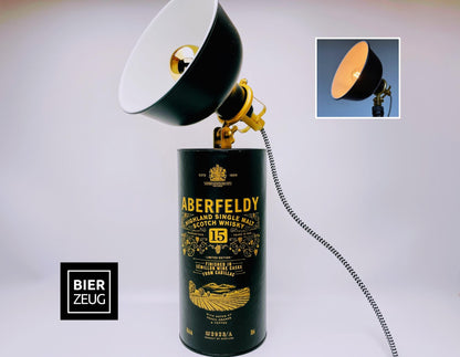 Tischlampe aus Whisky Tubes | Handgemachte Upcycling Design-Lampe für Whisky-Fans | Einzigartige Geschenkidee | Retro Licht Deko