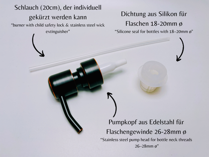 DIY Seifenspender-Bausatz für Flaschen-Upcycling | Edelstahl Pumpspender | Verwandle deine Lieblings-Flaschen in Seifenspender