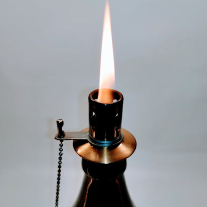 Upcycling Öllampe aus Helles-Bierflasche | Handgemachte Upcycling Gartenfackel | Geschenk für Bayern & Bier-Fans