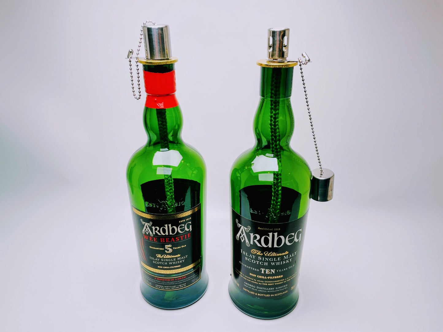 Whisky-Öllampe ”Ardbeg” | Handgemachte Öllampe aus Ardbeg Whisky Flaschen | Upcycling Deko | Individuelles Geschenk aus Schottland