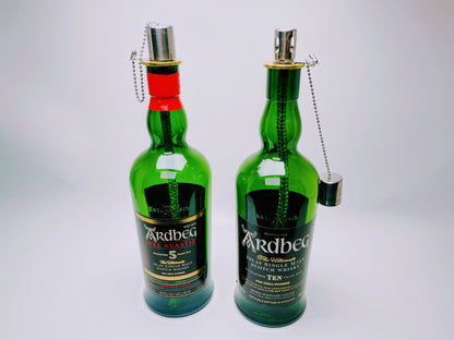 Whisky-Öllampe ”Ardbeg” | Handgemachte Öllampe aus Ardbeg Whisky Flaschen | Upcycling Deko | Individuelles Geschenk aus Schottland