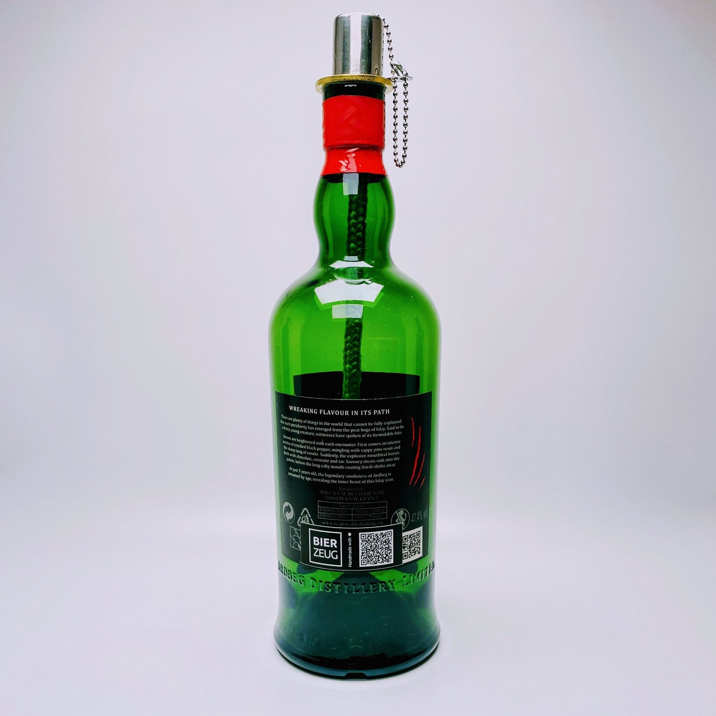 Whisky-Öllampe ”Ardbeg” | Handgemachte Öllampe aus Ardbeg Whisky Flaschen | Upcycling Deko | Individuelles Geschenk aus Schottland