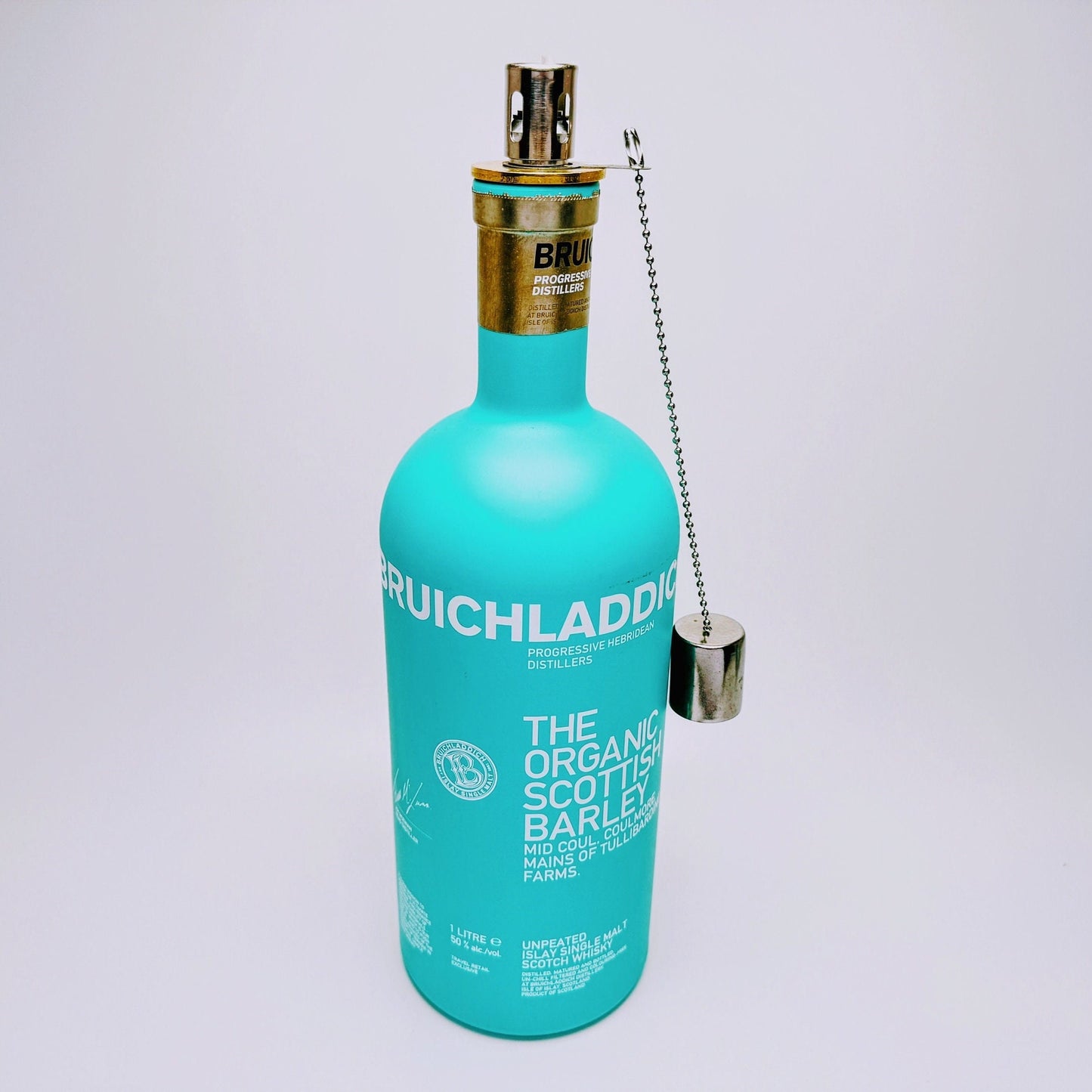 Whisky-Öllampe ”Bruichladdich” | Handgemachte Öllampe aus Bruichladdich Flaschen | Upcycling | Individuell | Geschenk | Schottland | Deko