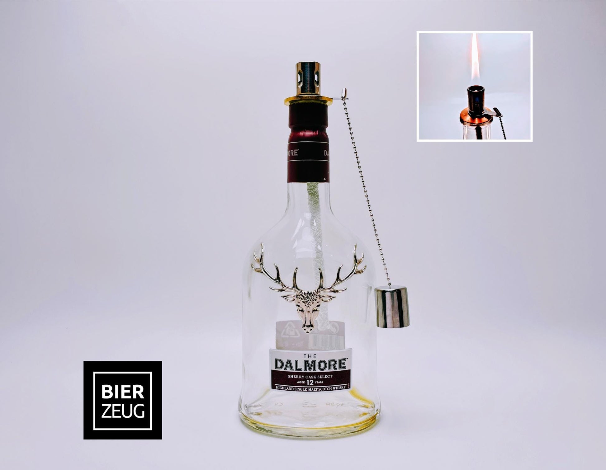 Whisky-Öllampe Dalmore | Handgemachte Öllampe aus Dalmore Whiskey Flaschen | Upcycling | Individuell | Geschenk | Schottland | Deko