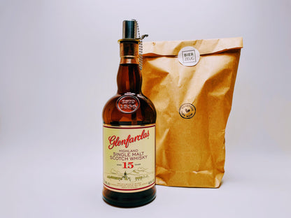 Whisky-Öllampe Glenfarclas | Handgemachte Öllampe aus Glenfarclas Whiskey Flaschen | Upcycling | Individuell | Geschenk | Schottland | Deko