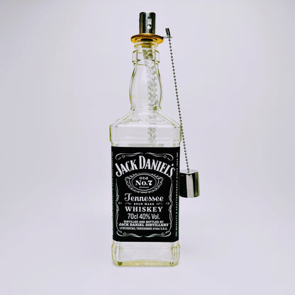 Whisky-Öllampe ”Jack Daniels” | Handgemachte Öllampe aus Jack Daniels Single Barrel Flasche | Upcycling Deko | Individuelles Geschenk