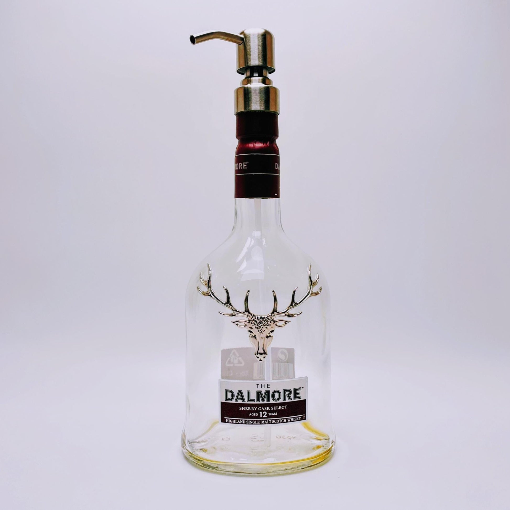Whisky-Seifenspender Dalmore | Upcycling Pumpspender aus Dalmore Whiskey Flaschen | Nachfüllbar mit Seife | Bad Deko | Geschenk Jäger