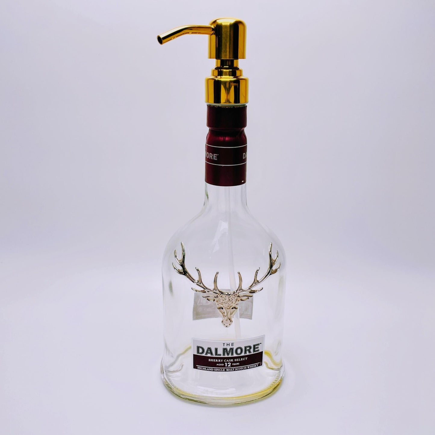 Whisky-Seifenspender Dalmore | Upcycling Pumpspender aus Dalmore Whiskey Flaschen | Nachfüllbar mit Seife | Bad Deko | Geschenk Jäger