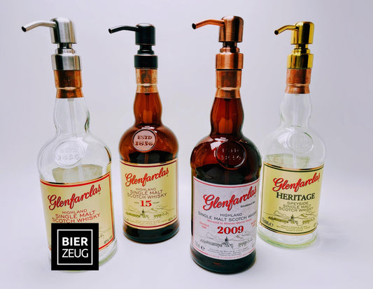 Whisky-Seifenspender Glenfarclas | Upcycling Pumpspender aus Glenfarclas Whiskey Flaschen | Nachfüllbar mit Seife | Bad Deko | Geschenk