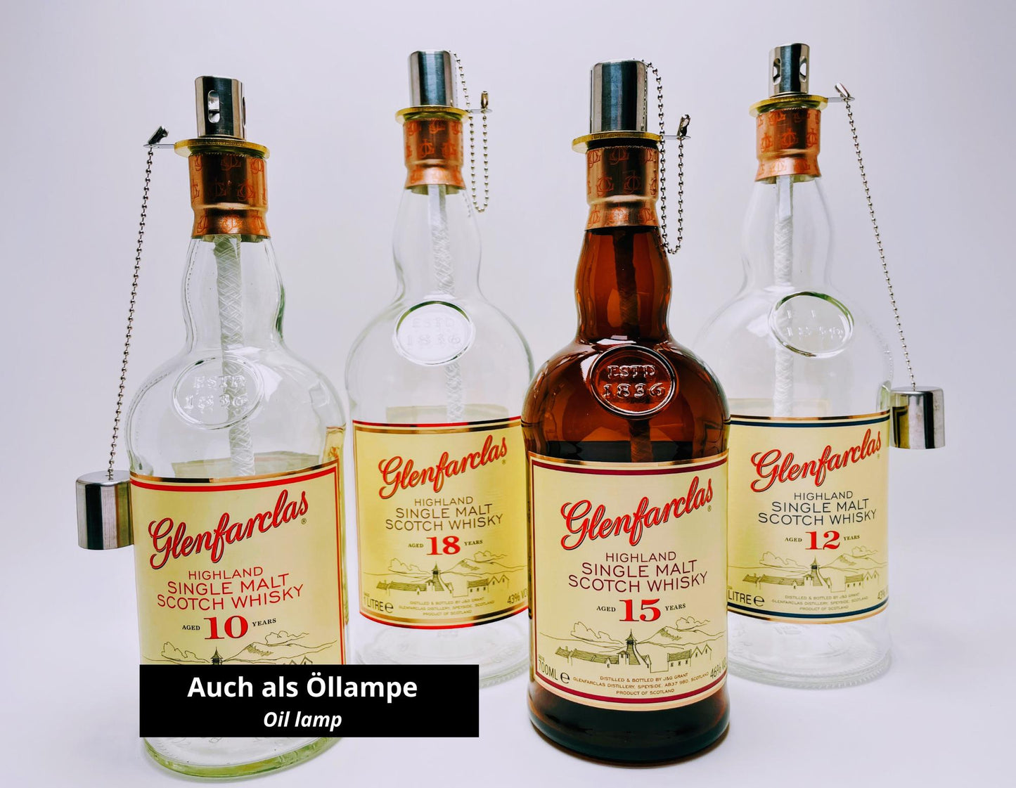 Whisky-Seifenspender Glenfarclas | Upcycling Pumpspender aus Glenfarclas Whiskey Flaschen | Nachfüllbar mit Seife | Bad Deko | Geschenk