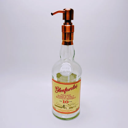 Whisky-Seifenspender Glenfarclas | Upcycling Pumpspender aus Glenfarclas Whiskey Flaschen | Nachfüllbar mit Seife | Bad Deko | Geschenk