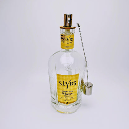 Whisky Öllampe aus echter Whiskyflasche – Handgemachte Upcycling Design Öllampe mit warmem Flammenlicht – Geschenkidee für Whisky Liebhaber