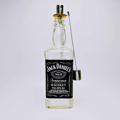 Whisky-Öllampe ”Jack Daniels” | Handgemachte Öllampe aus Jack Daniels Single Barrel Flasche | Upcycling Deko | Individuelles Geschenk