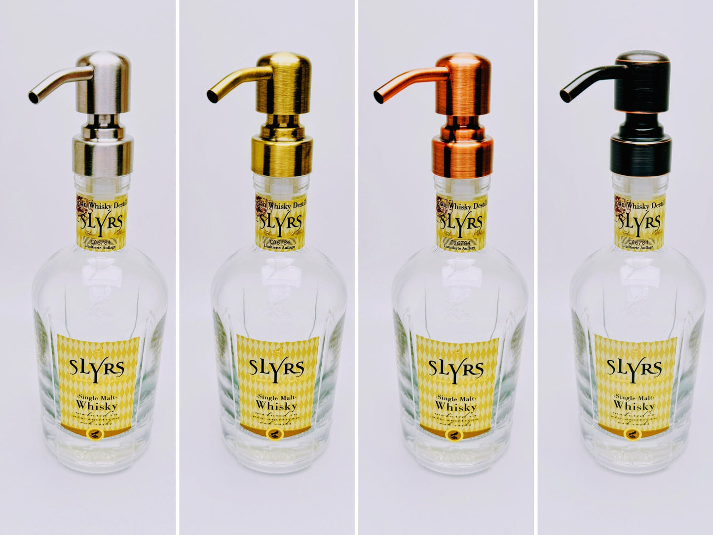 Whisky-Seifenspender “Whisky Wave” | Handgemachter Pumpspender aus Whiskyflaschen | Ideal für Bad & Küche | Top Geschenk für Whiskyfans