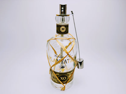 Rum-Öllampe ”Plantation XO 20th Anniversary” | Handgemachte Öllampe aus Rum-Flaschen | Upcycling | Handgemacht | Geschenk | Deko | H:27cm