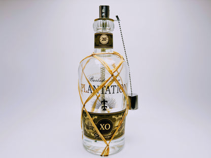 Rum oil lamp "Plantation XO 20th Anniversary" | Handmade oil lamp from rum bottles | Upcycling | Handmade | Gift | Decoration | H:27cm
