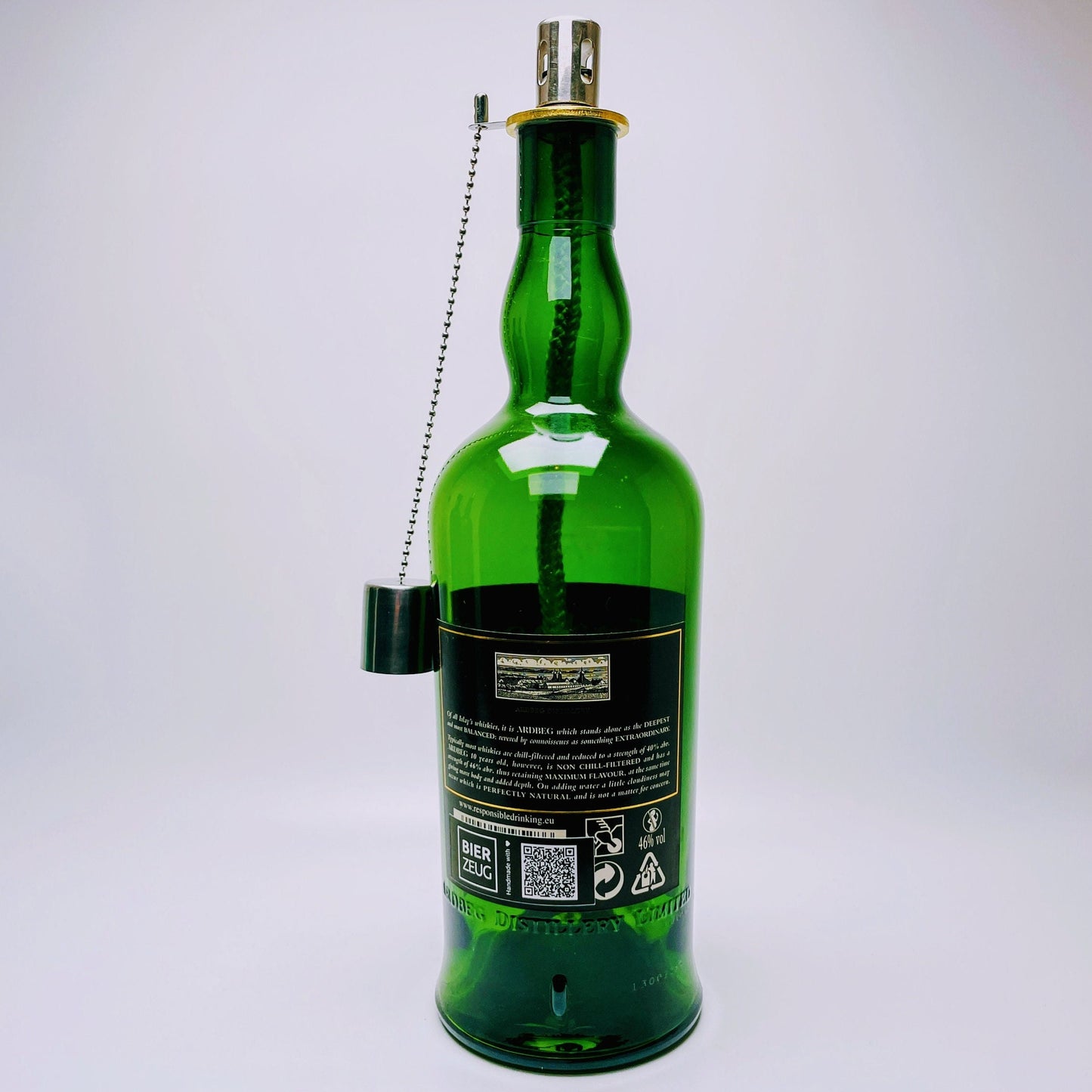 Whisky-Öllampe ”Ardbeg” | Handgemachte Öllampe aus Ardbeg Whsikey Flaschen | Upcycling | Individuell | Geschenk | Schottland | Deko
