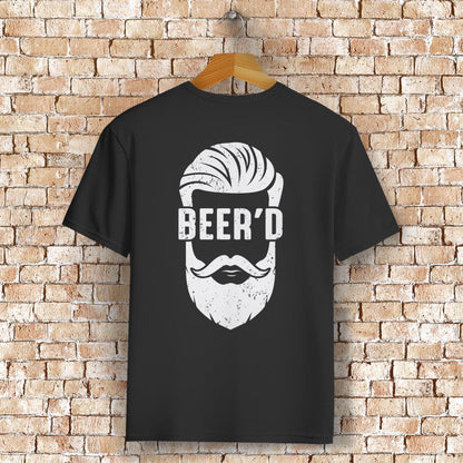 BEER'D T-Shirt mit Rückendruck – Bart trifft Bier - Für Craftbier und Bart-Fans mit Humor - 100% Bio-Baumwolle & Premium-Qualität
