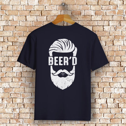 BEER'D T-Shirt mit Rückendruck – Bart trifft Bier - Für Craftbier und Bart-Fans mit Humor - 100% Bio-Baumwolle & Premium-Qualität